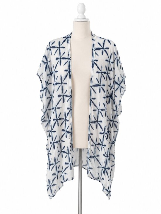 LOFT Tops - Women's Loft Star Tie Dye Short Sleeve Kimono Longline Size M/L